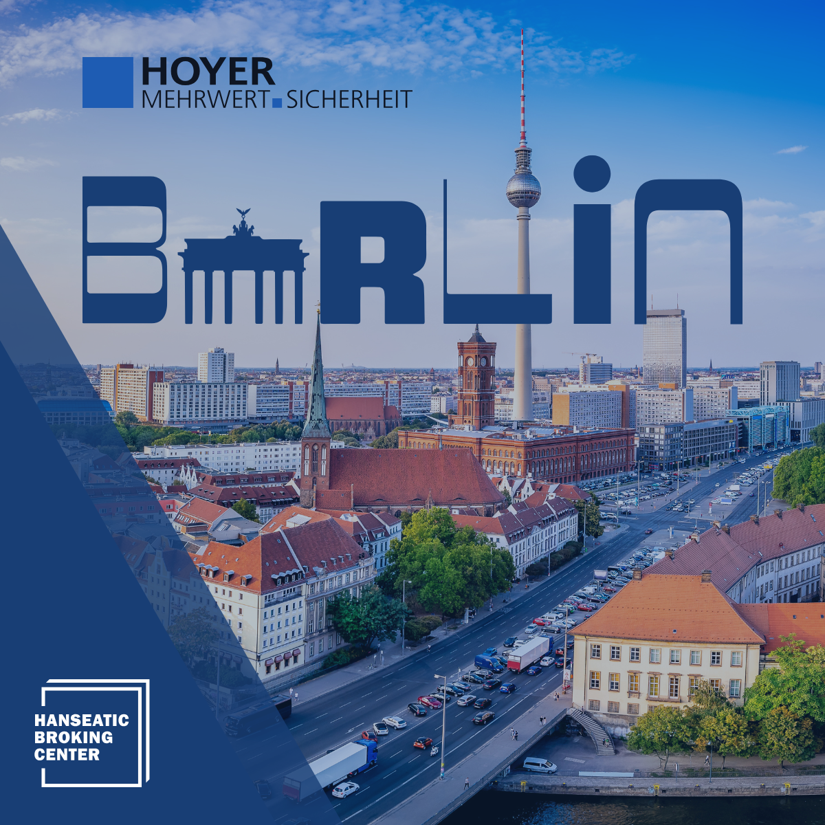 Foto von Berlin mit HBC Logo